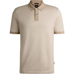 Boss Button детализированная короткая поло HUGO BOSS, светло-бежевый