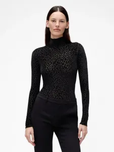 Боди gapstudio из бархата с леопардовым принтом и длинными рукавами Gap, Black