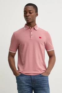 Хлопковая поло Hugo, розовый