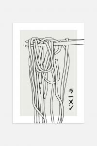 Плакаты с рамэном Postery, 30x40 см, серый