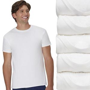 Мужские футболки с круглым вырезом, комплект из 5 штук, модель «Ultimate Comfortsoft». Hanes, White