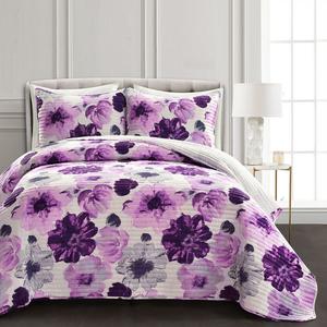 Комплект одеял Lush Decor Leah, цвет Purple Gray