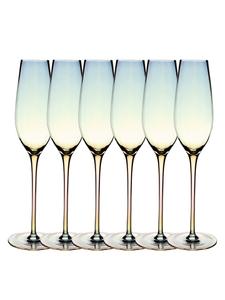 Бокал для шампанского, игристого вина, просекко, 200 мл, набор из 6 бокалов по 200 мл, радужное мерцание Intirilife