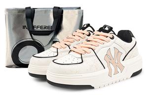 MLB Кроссовки для скейтбординга Chunky Liner, устойчивые к истиранию, низкие, унисекс, белые, оранжевые