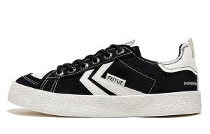 Антискользящие износостойкие низкие кеды для скейтбординга Unisex Feiyue, черный бежевый