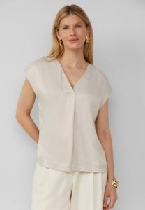 Базовая футболка MIT V-AUSSCHNITT - Blouse s.Oliver BLACK LABEL, бежевый