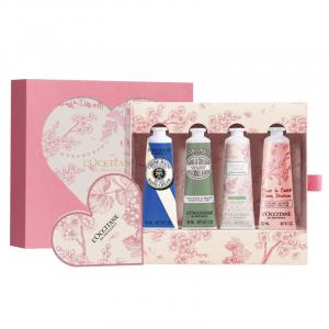 Крем для рук вишневый цвет ши роза питательный увлажняющий для мужчин и женщин LOCCITANE, Limited Shea Hand Cream+Sweet Almond Hand Cream+зеленый Hand Cream+Cherry Blossom Hand Cream