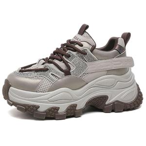 ST&SAT Дышащие массивные кроссовки женские низкие кофе, цвет Coffee