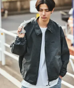 Куртка-чинос из саржи, окрашенная в готовом виде, на молнии Nautica, цвет Charcoal Gray