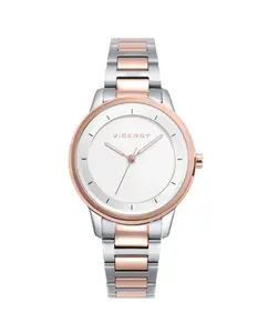 Женские часы Air с двухцветным стальным и розовым IP-корпусом и браслетом Viceroy, розовый