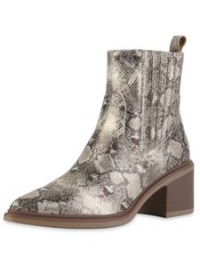 Классические ботильоны Lenora в цвете Gold Snake VAN HILL