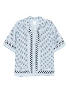 Футболка с принтом Sandro, синий