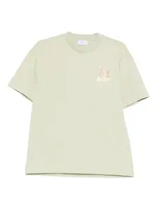 Футболка с принтом Off-White, зеленый