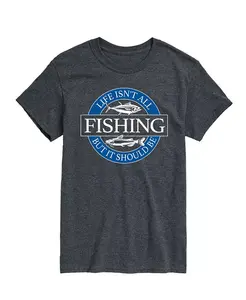 Мужская футболка с коротким рукавом Life Isn't All Fishing AIRWAVES, серый