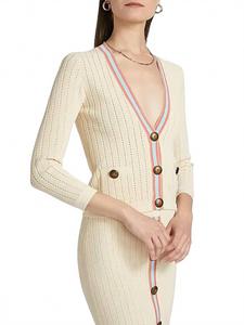 Ирвин Пойнтелле укороченный кардиган в цвете экрю и синий L'Agence