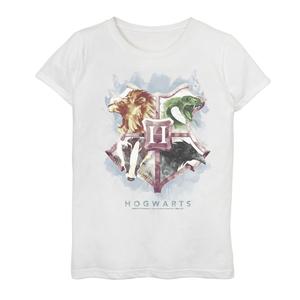 Футболка с акварельным рисунком и гербом Хогвартса для девочек 7–16 лет «Гарри Поттер» Harry Potter