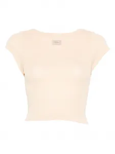 Футболка с короткими рукавами в рубчик Jean Paul Gaultier, нейтральный