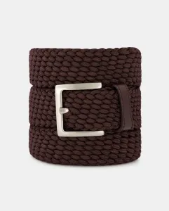 Мужской плетеный ремень с кожаными деталями Emidio Tucci, коричневый