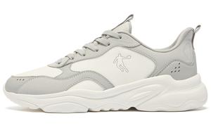 QIAODAN Кроссовки для бега с низким верхом, противоскользящие, мужские, белые, серые