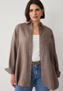 Блузка на пуговицах Ellos Plus Collection, Light Brown