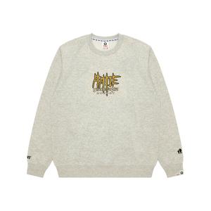 Свитшот A Bathing APE с принтом Aape, серо-белый