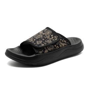 V05 Сандалии-слайдеры с резиновой подошвой, противоскользящие, амортизирующие, мужские, черные