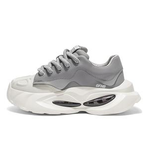 Износостойкие низкие кроссовки для подростков с эффектом увеличения роста Kung Fu partners, серый