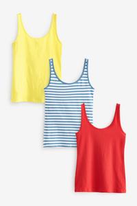 Жилеты с толстыми лямками, 3 шт в упаковке Next, красный