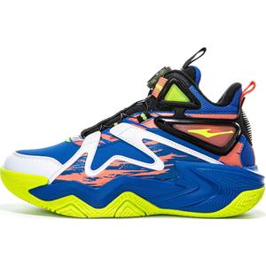 ERKE KIDS Детские баскетбольные кроссовки mid-top с антиударной амортизацией blue white