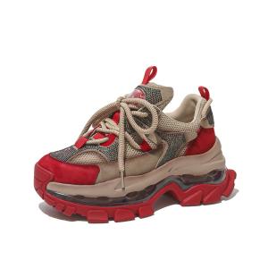 Низкие массивные кроссовки, увеличивающие рост, женские Amoy Love, Paris Imperial Purple