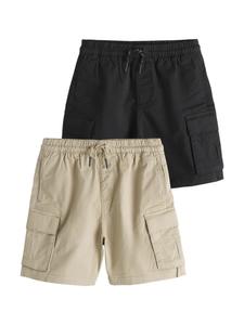 Next Шорты Regular в цвете хаки, черный