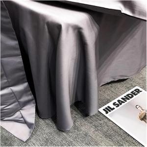 YUSIWOAL Комплект постельного белья хлопковый однотонный Silver