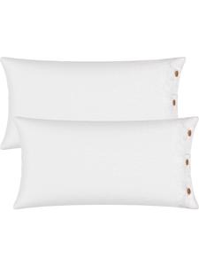 Полульняные наволочки лен/полульняные, 2 шт, Deggendorf, белого цвета Erwin Müller, 40 x 80 см