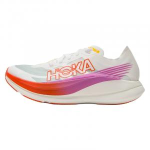 HOKA ONE ONE Кроссовки для бега ROCKET X 2 с противоскользящим покрытием, износостойкие, низкие, повседневные, белые