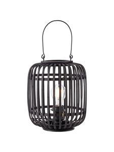 Настольная лампа Woodrow, диаметр 27 см, диаметр 21,5 см, из темного дерева/черного цвета Brilliant