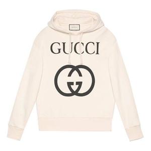 Толстовка GUCCI Hooded sweatshirt with Interlocking G 'off-white', белый