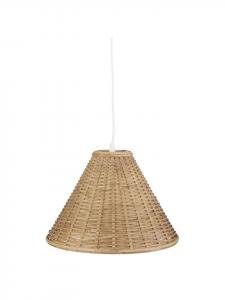 Подвесной светильник из бамбука, оплетенный по диагонали в натуральном цвете IB Laursen