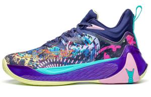 Баскетбольные кроссовки Monster 3.0 мужские, среднего размера, синие/фиолетовые/желтые/красные Xtep