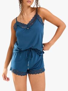 Комплект пижамы с короткими штанами и топом из бамбука Pretty You London, Teal