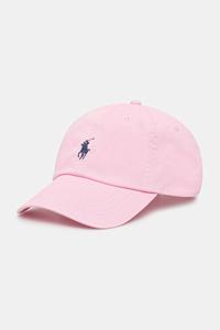 Хлопковая бейсболка Polo Ralph Lauren, розовый