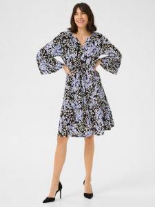 Платье с леопардовым принтом kea янтарного цвета KAFFE, синий/разноцветный