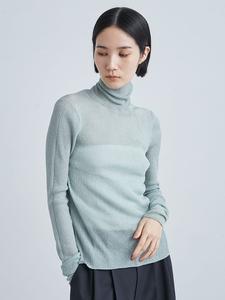 Водолазка из прозрачной ребристой вязки Miesrohe, цвет Mnt[021]