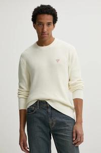 Хлопковый свитер Guess Jeans, бежевый