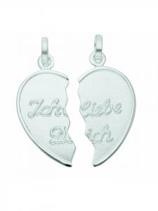 Adeliás Женский кулон из серебра 925 пробы, парный кулон из серебра