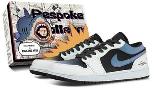 Jordan Баскетбольные кроссовки Air 1, износостойкие, винтажные, низкие, унисекс, сине-красные