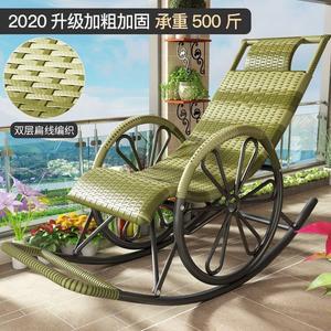 FANCYCHIC Кресло-качалка для взрослых с двойным слоем, колесами и цветом bamboo green, стабильная грузоподъемность