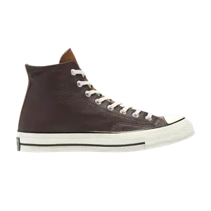 Кроссовки Converse Chuck 70 Leather High 'Colorblock - Dark Root Brown', коричневый