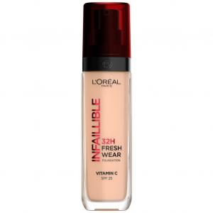 Тональный крем для лица infaillible 32h fresh wear Loreal Paris, 145 - rose beige, объем 30 мл