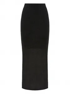 Юбка с разрезом и металлическими деталями Missoni, черный