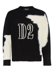 DSQUARED2 джемпер вязки интарсия, черный